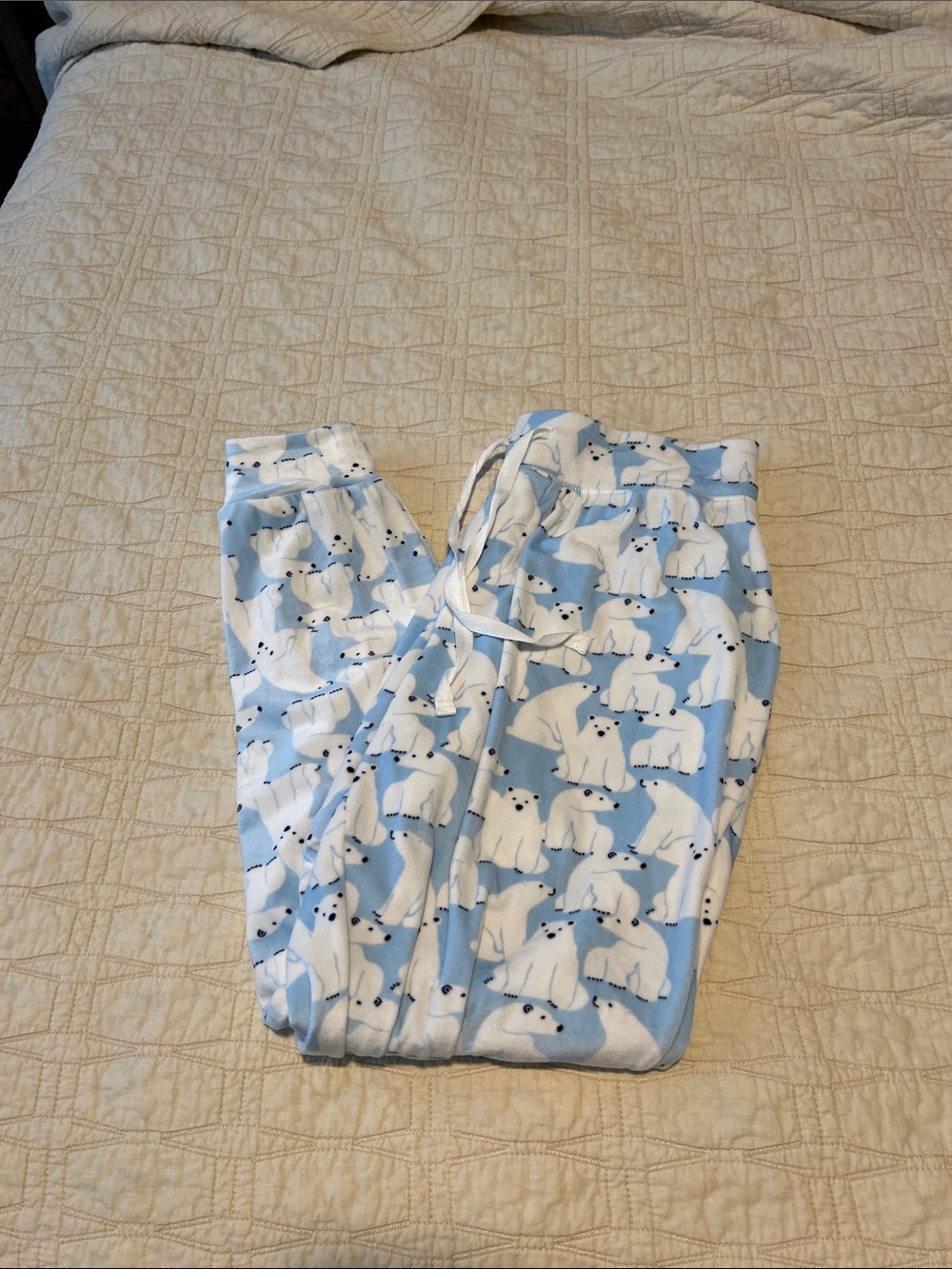M polar bear pajama pants